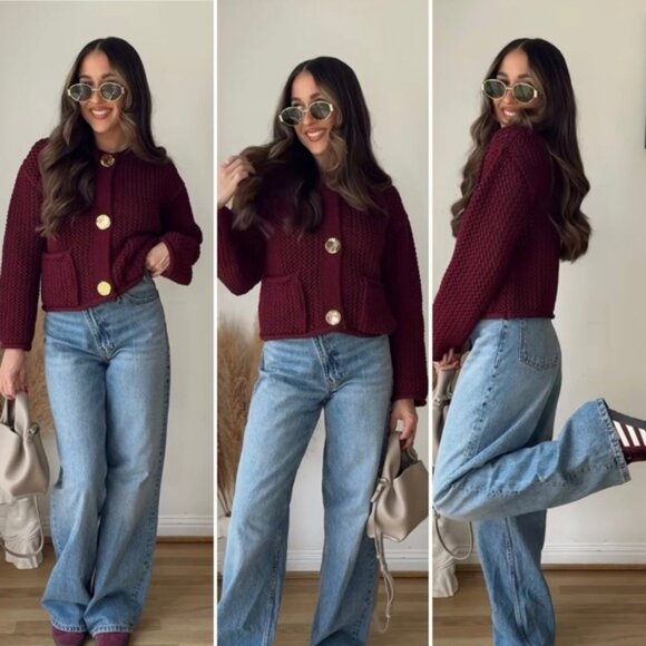 ZARA CHUNKY KNIT CARDIGAN - Picture 2 of 8